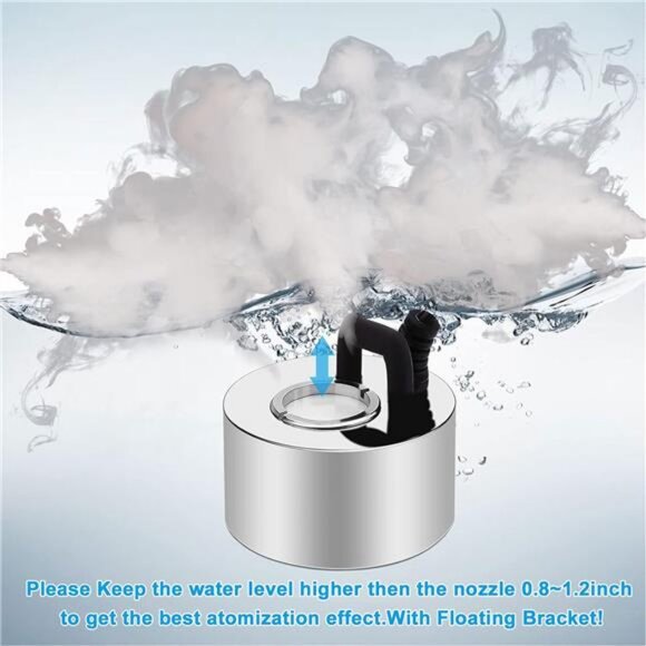 350ml/H Mist Maker Metal Fogger Atomizer for Water Fountain Pot Rockery Sink - Picture 4 of 7